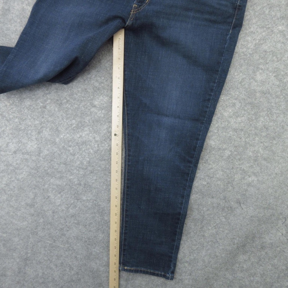 Levis Boyfriend Jeans Womens 32 Blue Dark Wash Stretch Denim Slim Fit Pants - Picture 8 of 12